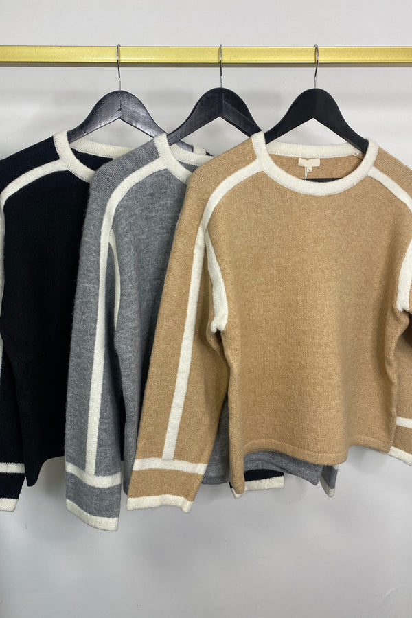 Sirena Contrast Trim Knit Jumper